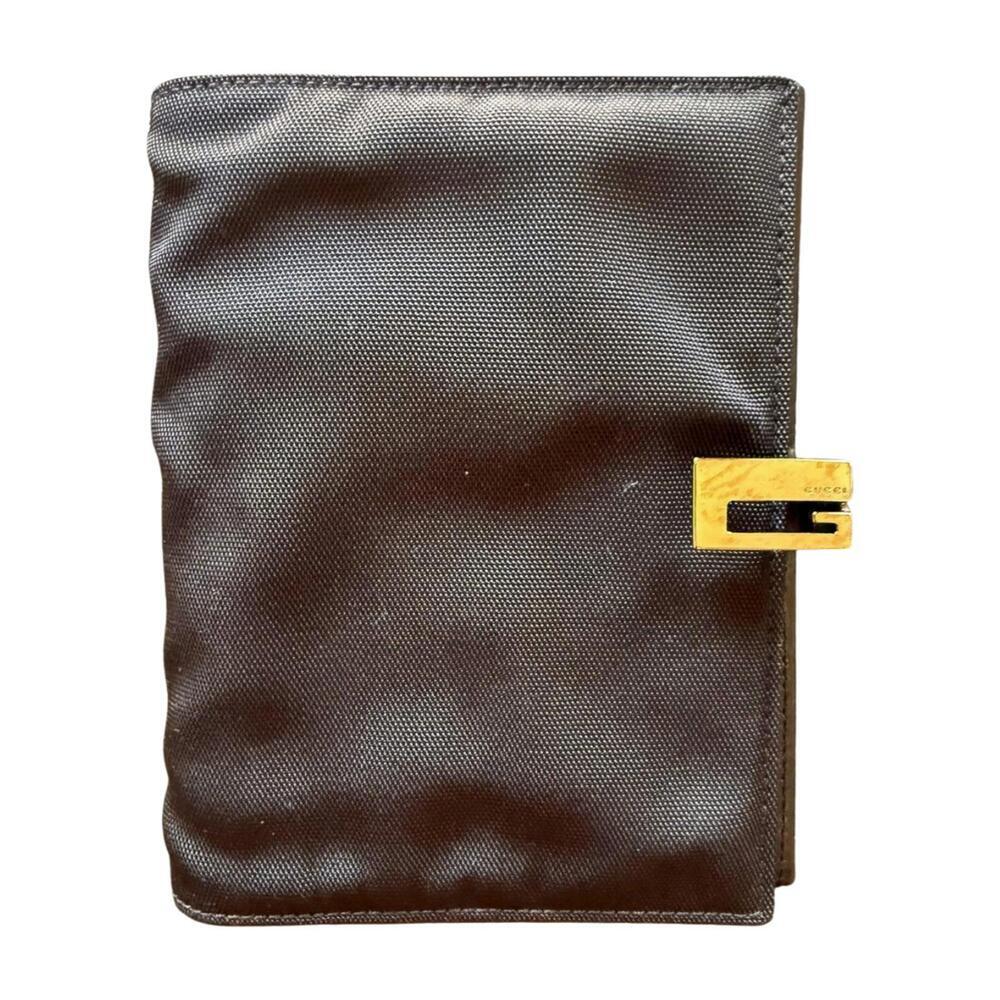 Gucci Black Nylon and Leather Planner and Organizer